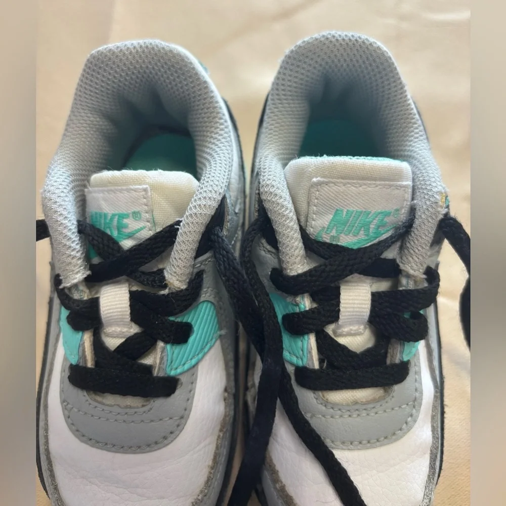 Nike Toddler Gray, White, and Teal‎ Sneakers Air Max 90